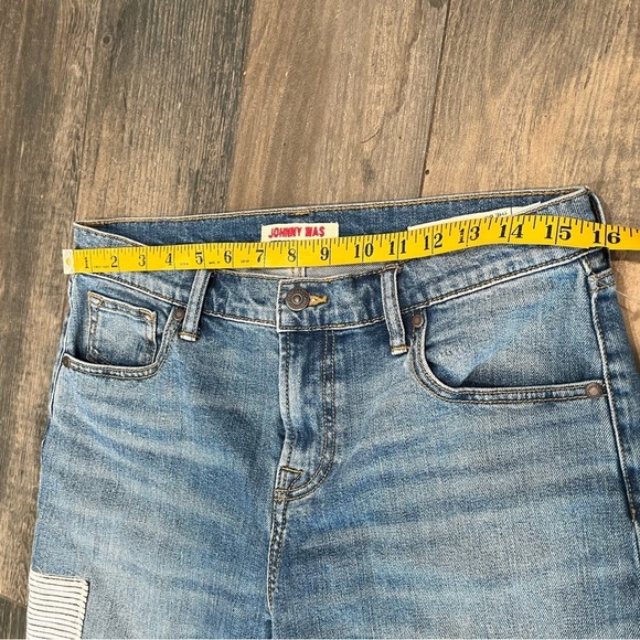 Johnny Was Amelia Boyfriend Floral Patchwork Jeans 27 Mid Rise Relaxed Fit - Picture 6 of 12